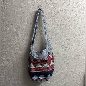 The Sak crochet blue purse